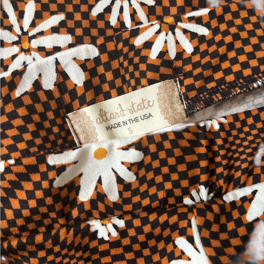 Altar'd State Boho Brown Floral Flare Pants - Picture 7 of 7